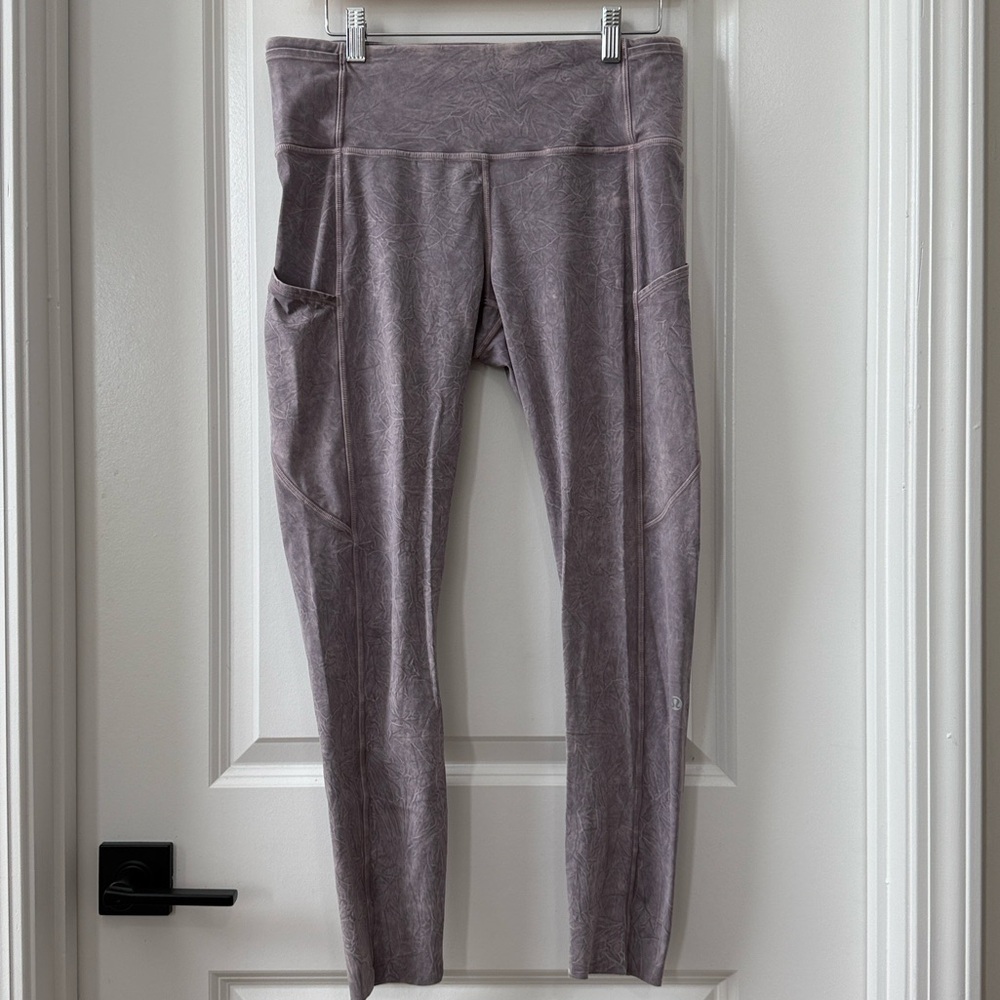 Lululemon Fast and Free 25” Pocket Legging *Ice Wash Violet Verbena